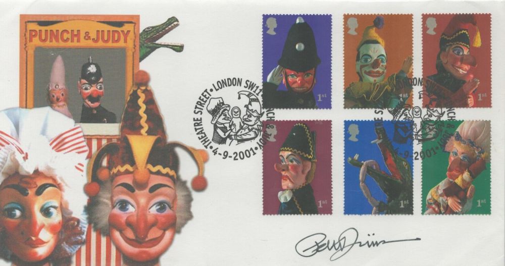 Lot 176: Peter Firmin signed Punch and Judy FDC. 6...
