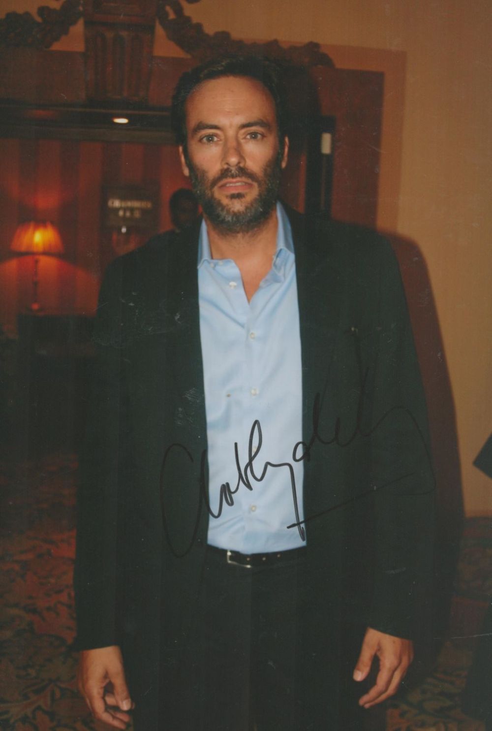 Lot 207: Anthony Delon signed 12x8 inch colour photo. Anthony...