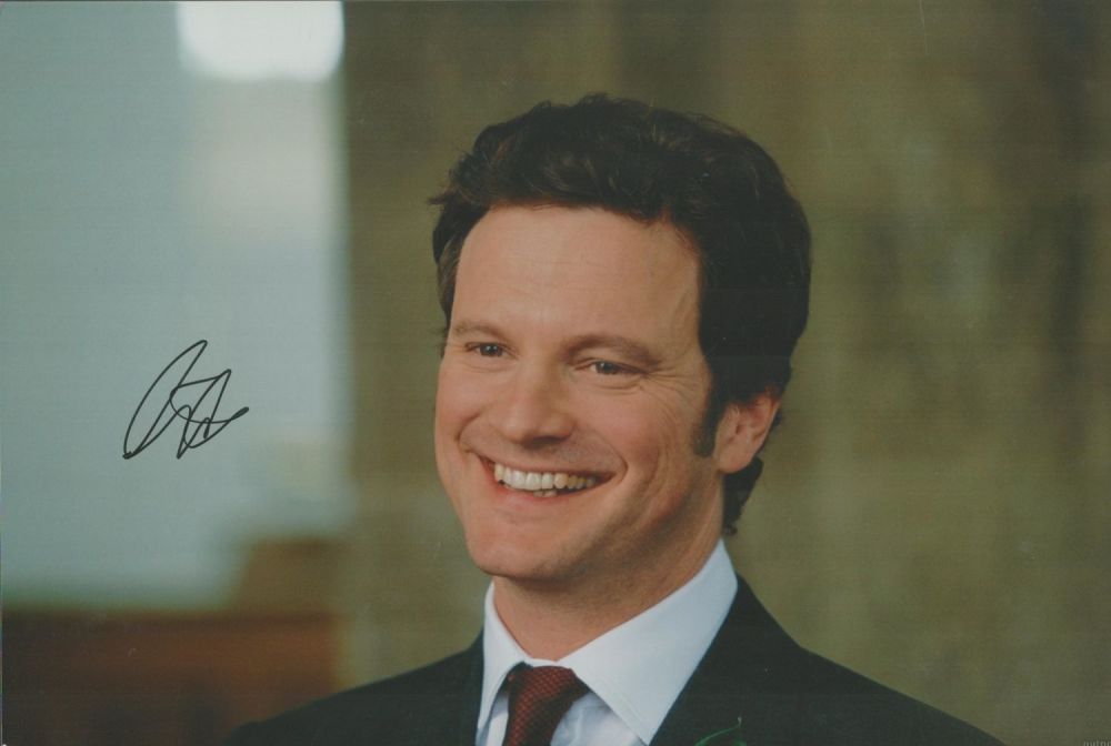 Lot 217: Colin Firth signed 12x8 inch colour photo. Colin...