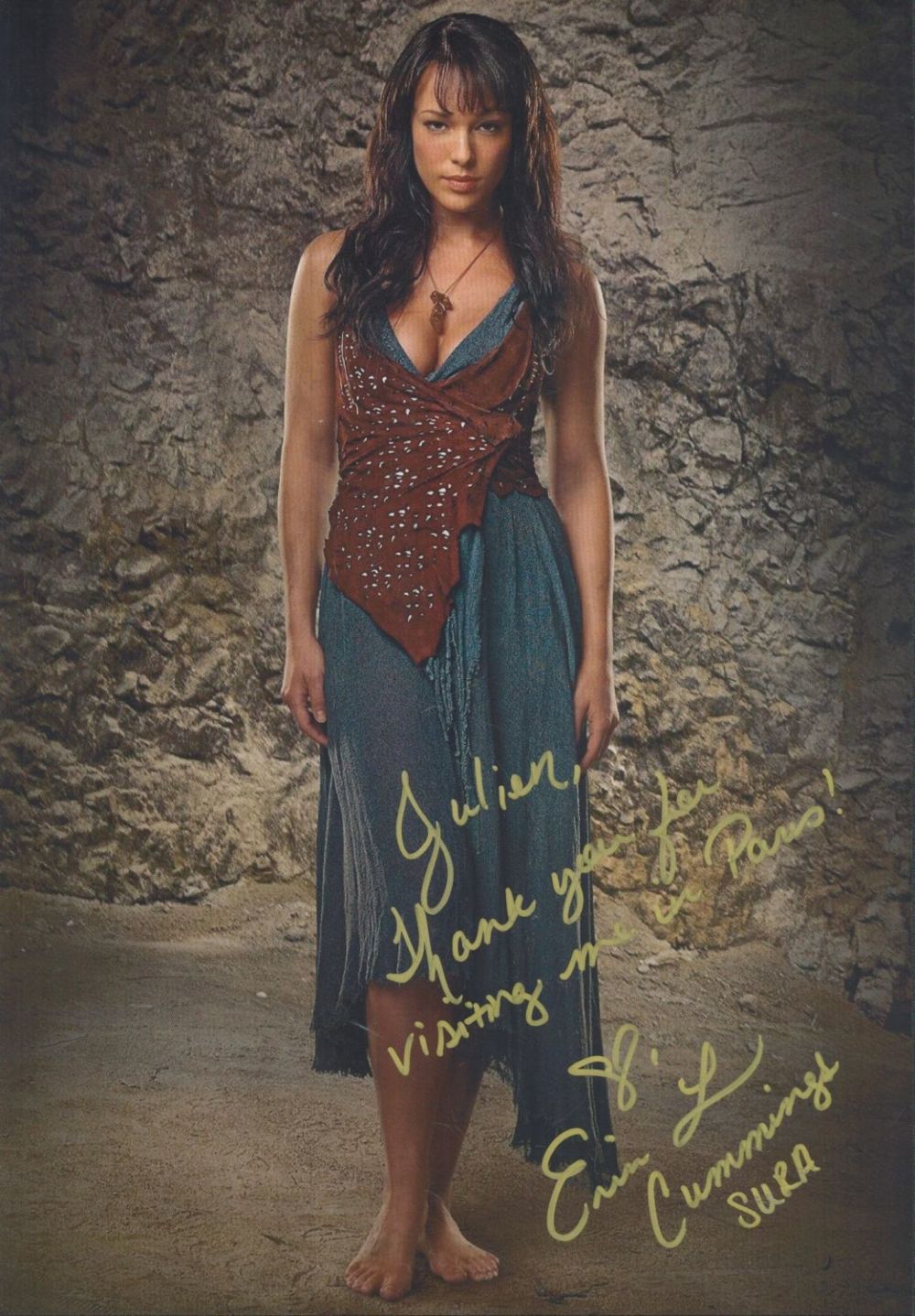 Lot 259: Erin Cummings (sura in Spartacus) signed 12 x...