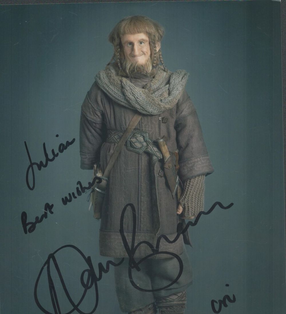 Lot 265: Adam Brown (Ori in Hobbit Trilogy) signed 10...