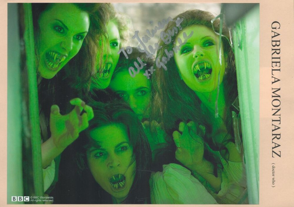 Lot 268: Gabriela Montaraz (Dr Who) signed 10 x 8...
