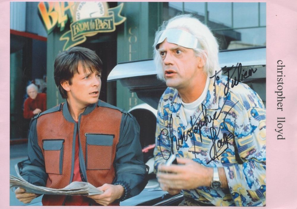 Lot 279: Christopher Lloyd (Dr. Emmett Doc Brown in Back...