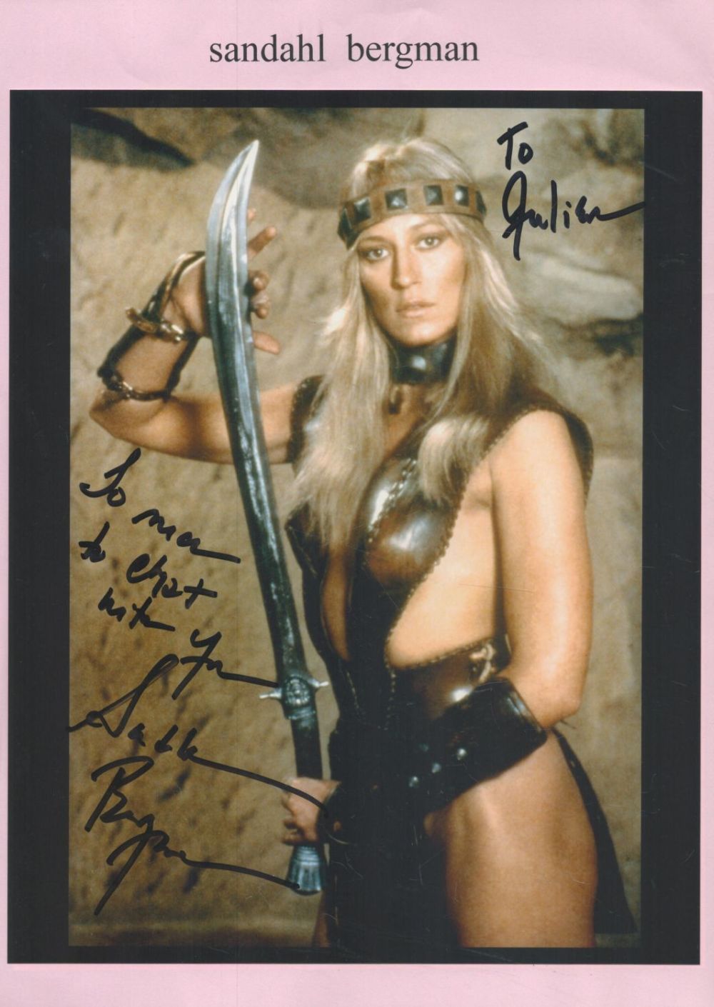 Lot 281: Sandahl Bergman and Vivica A Fox signed separate...