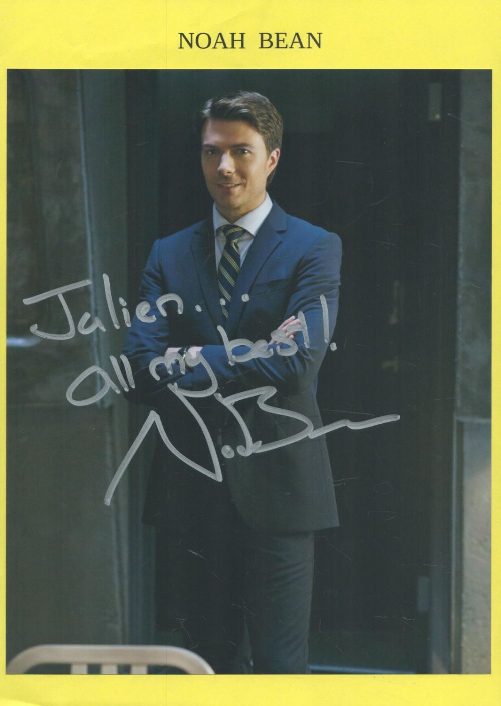 Lot 286: Noah Bean signed 10 x 8 inch colour...