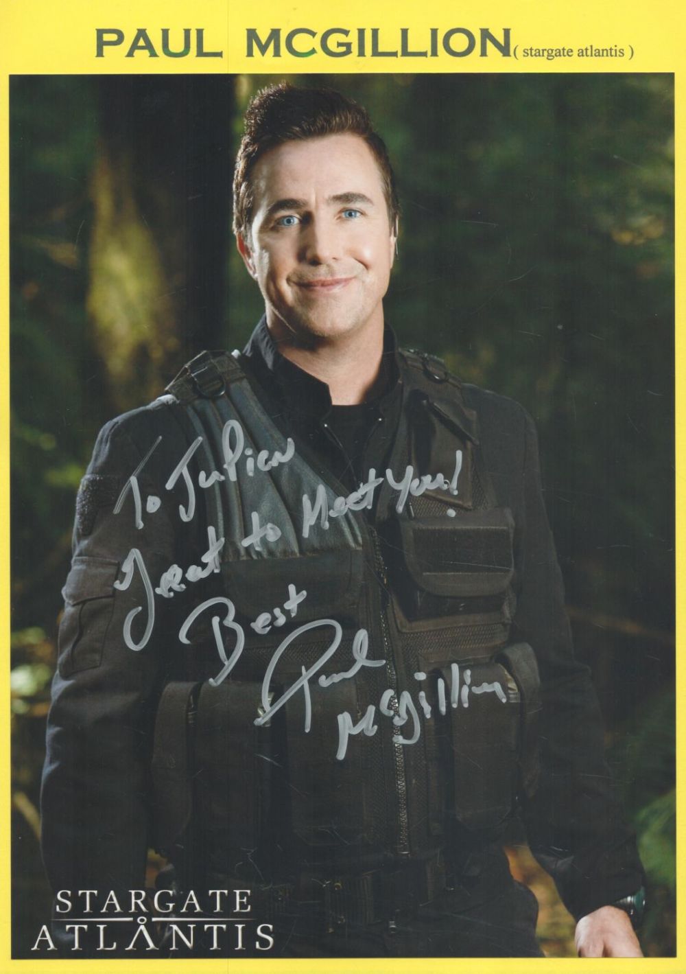 Lot 291: Paul McGillion and Cliff Simon signed 10 x...