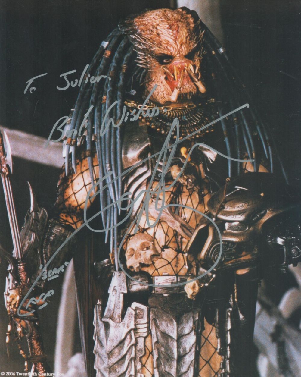 Lot 292: Ian Whyte (Scar in Alien vs Predator) signed...