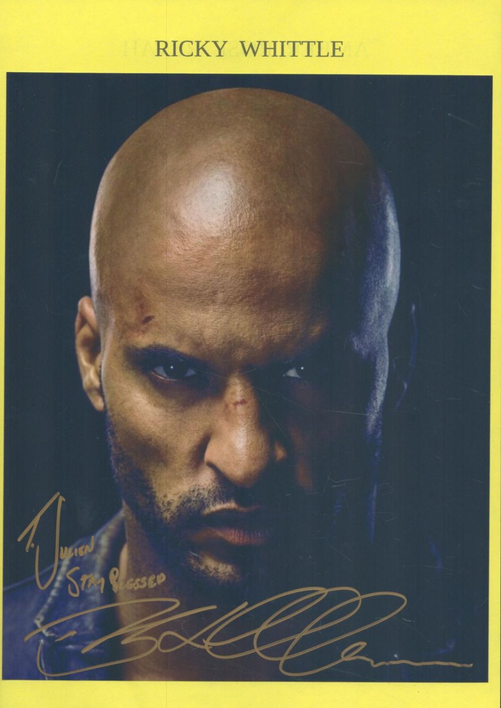 Lot 294: Ricky Whittle signed 10 x 8 inch colour...