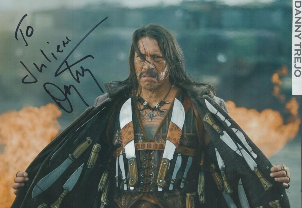 Lot 299: Danny Trejo signed 12 x 8 inch colour...