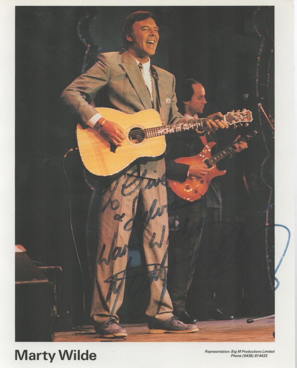 Lot 325: Marty Wilde English Singer Signed 8x10 Promo Photo....