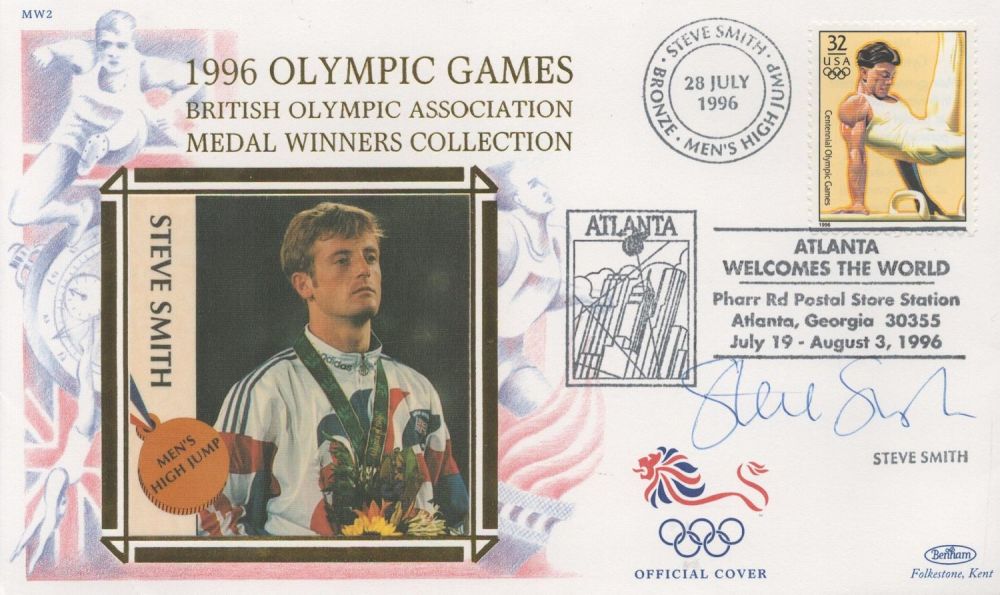 Lot 330: Steve Smith Signed 1996 Olympic Games Mens High...