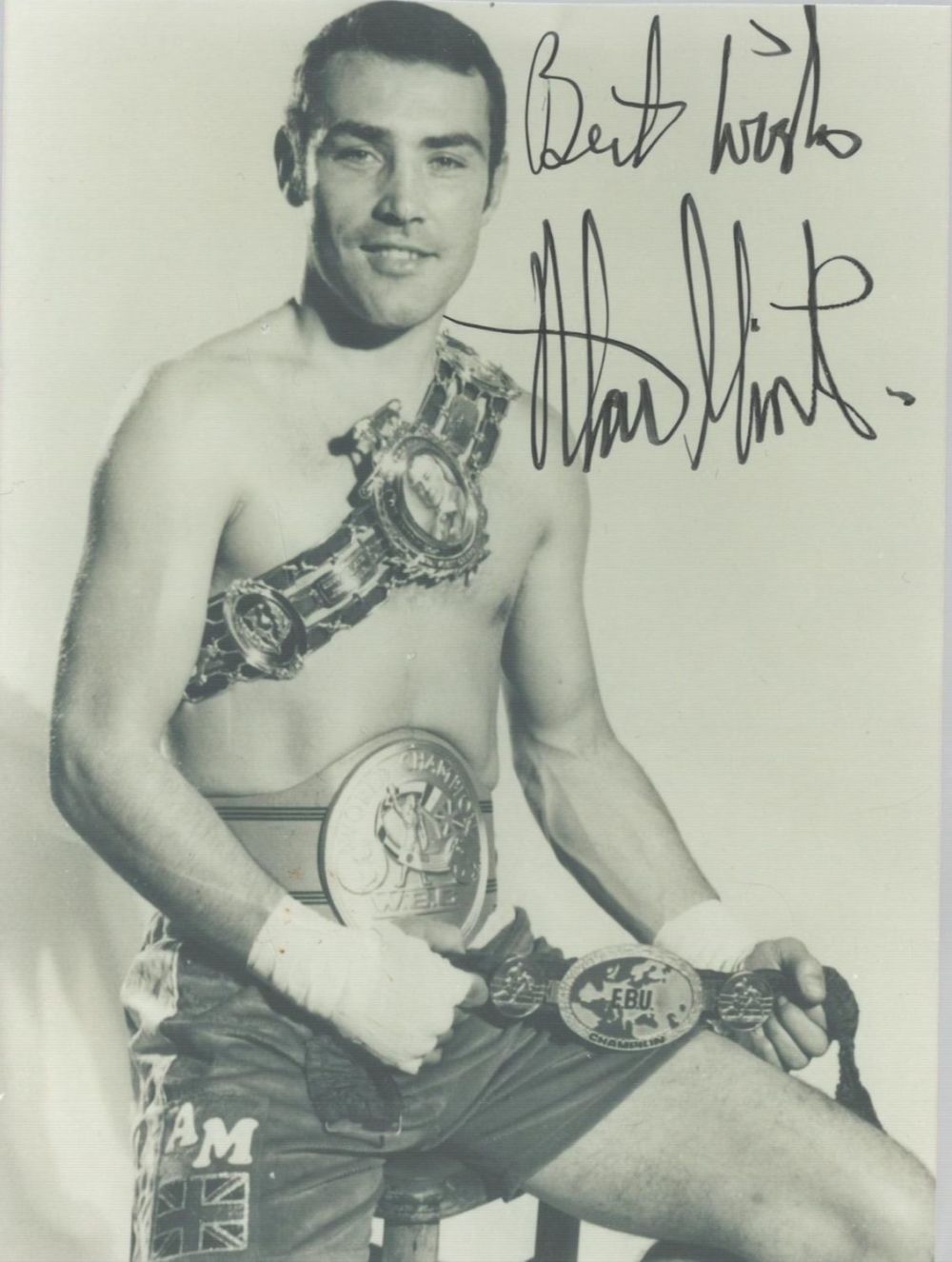 Lot 333: Alan Minter (1951-2020) Boxing World Middleweight Champion Signed...