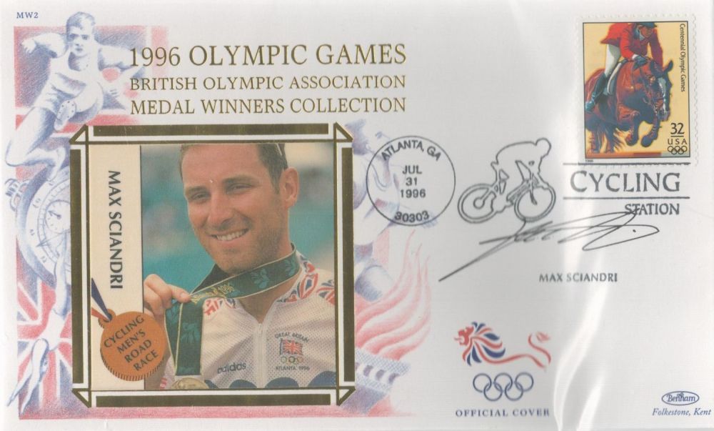Lot 338: Max Sciandri Signed 1996 Olympic Games Cycling Mens...