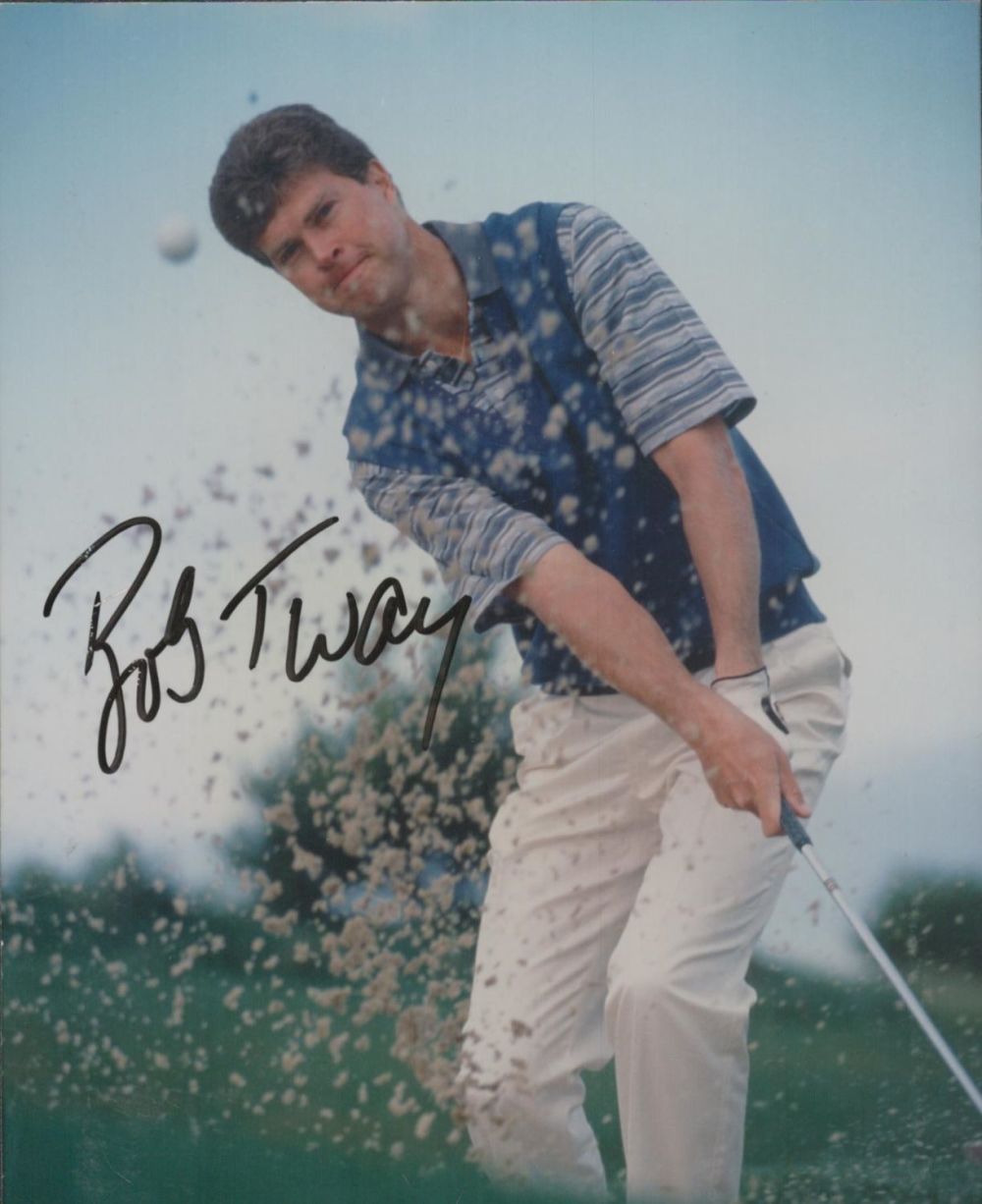Lot 344: Bob Tway American Golfer Signed Golf Photo. Good...