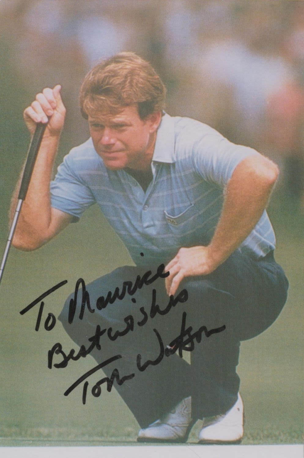 Lot 345: Tom Watson American Golf Legend Signed Photo. Good...