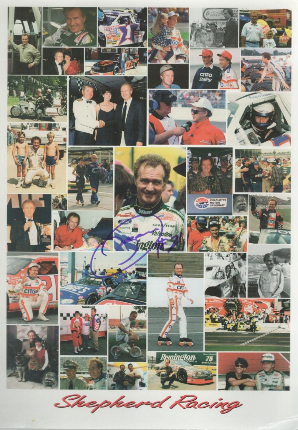 Lot 347: Morgan Shepherd Signed Nascar 8x12 Photo. Good condition....