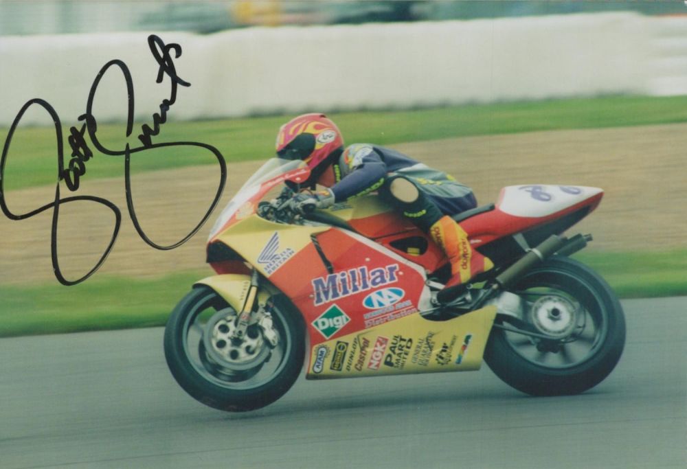Lot 348: Scott Smart British Motorcycle Racer Signed Photo. Good...