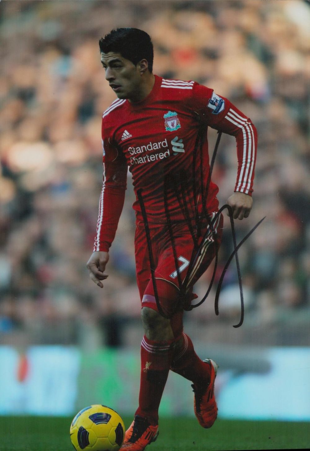 Lot 413: Luis Suarez signed 12x8 inch colour photo pictured...