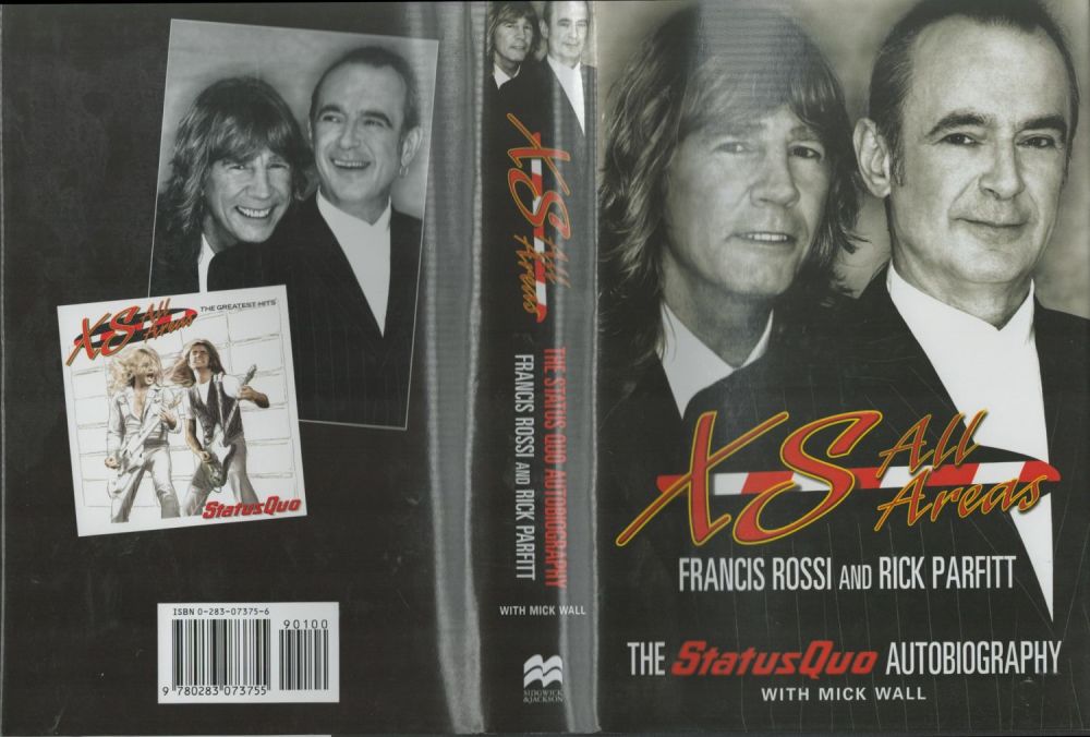 Lot 435: Francis Rossi and Rick Parfitt signed hardback book...