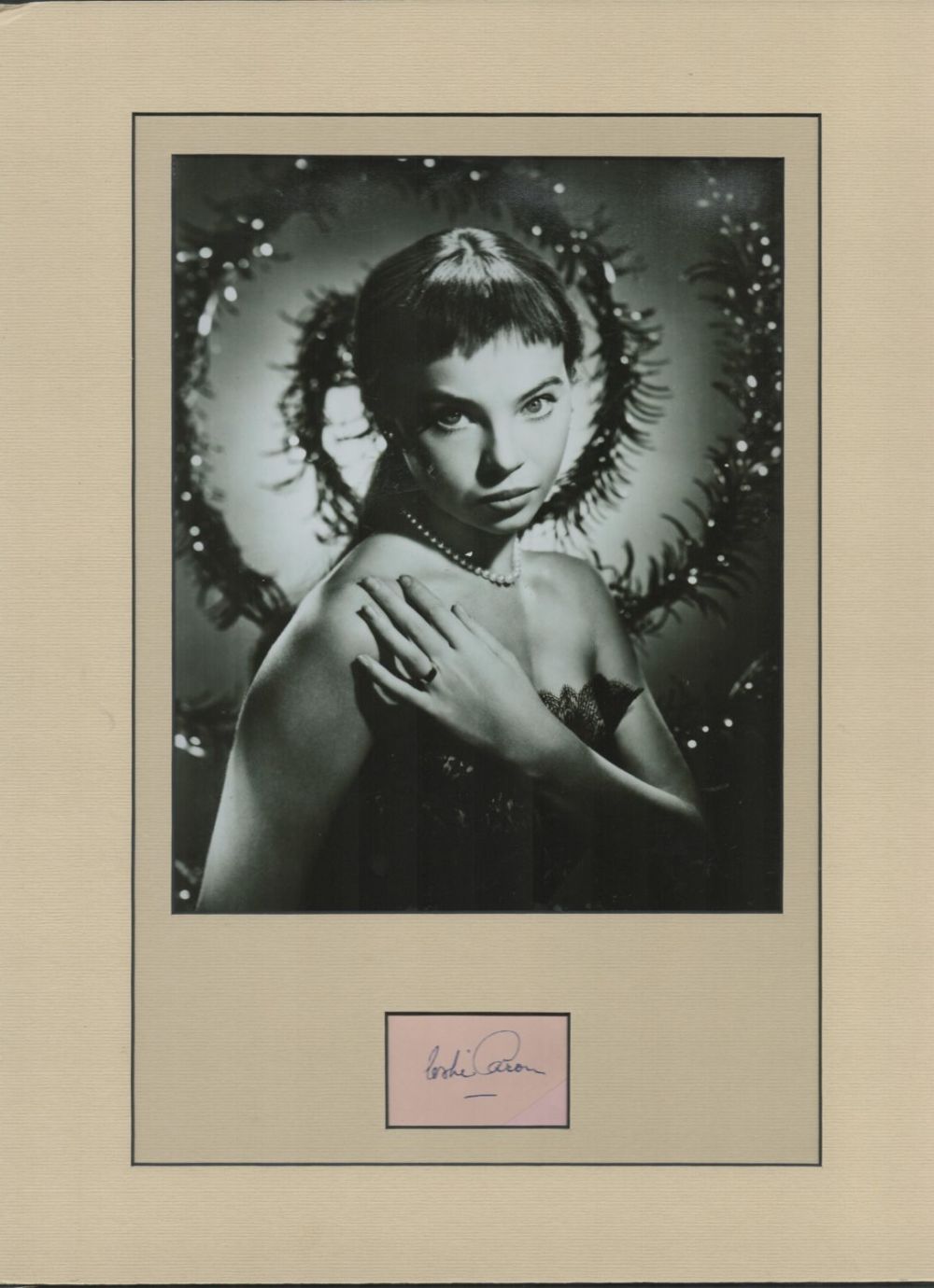 Lot 445: Leslie Caron autograph black and white photo Mounted...
