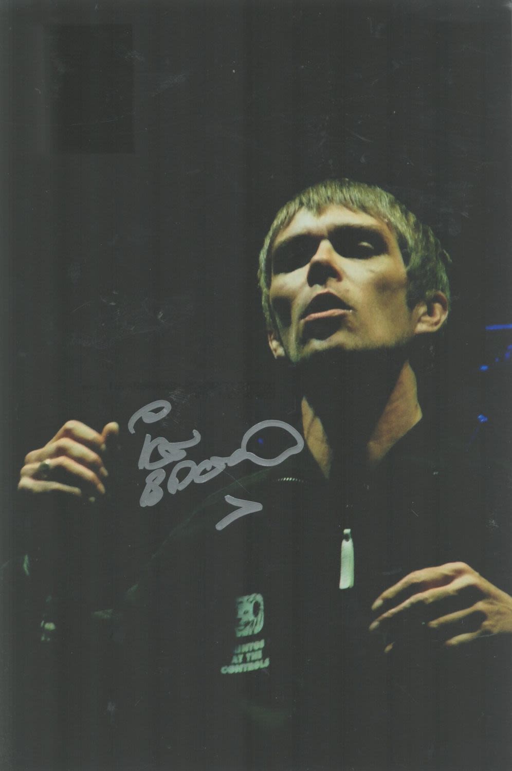 Lot 455: Ian Brown signed colour photo. An English singer...