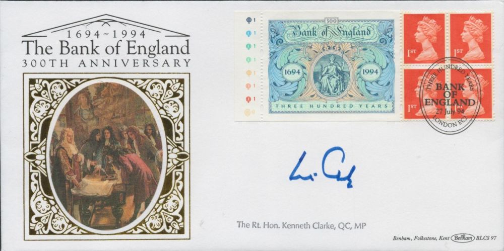 Lot 471: Rt Hon Kenneth Clarke signed Bank of England...