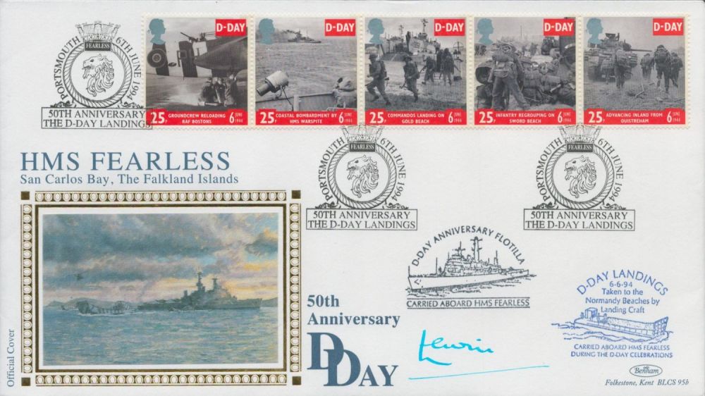 Lot 476: 1st Sea Lord Admiral Lord Lewin signed HMS...