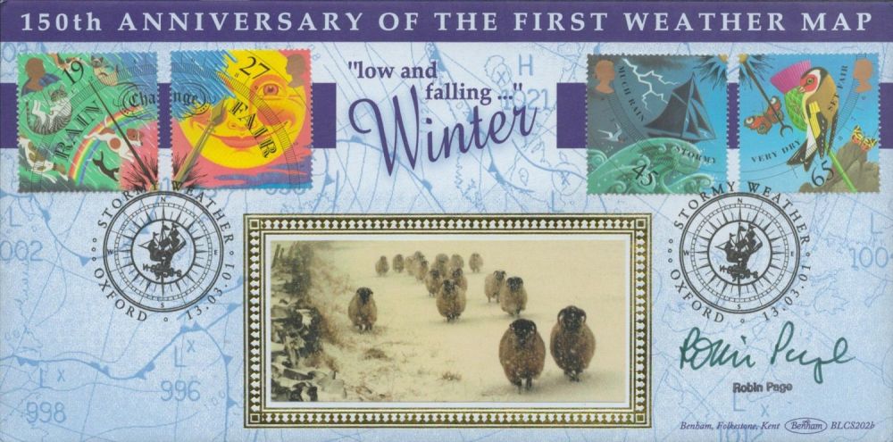 Lot 481: Robin Page signed Stormy Weather FDC. 13/3/01 Oxford...