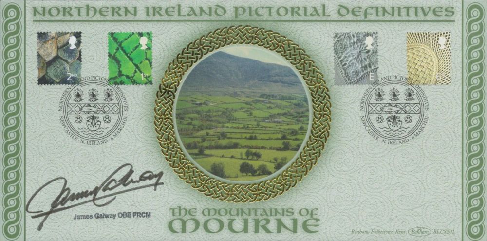 Lot 483: James Galway signed Northern Ireland pictorial definitives FDC....