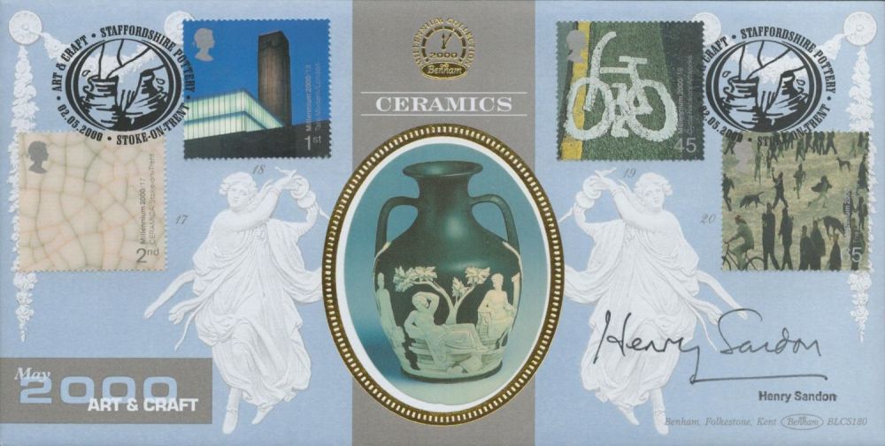 Lot 487: Henry Sandon signed Art and Craft FDC. 2/5/00...