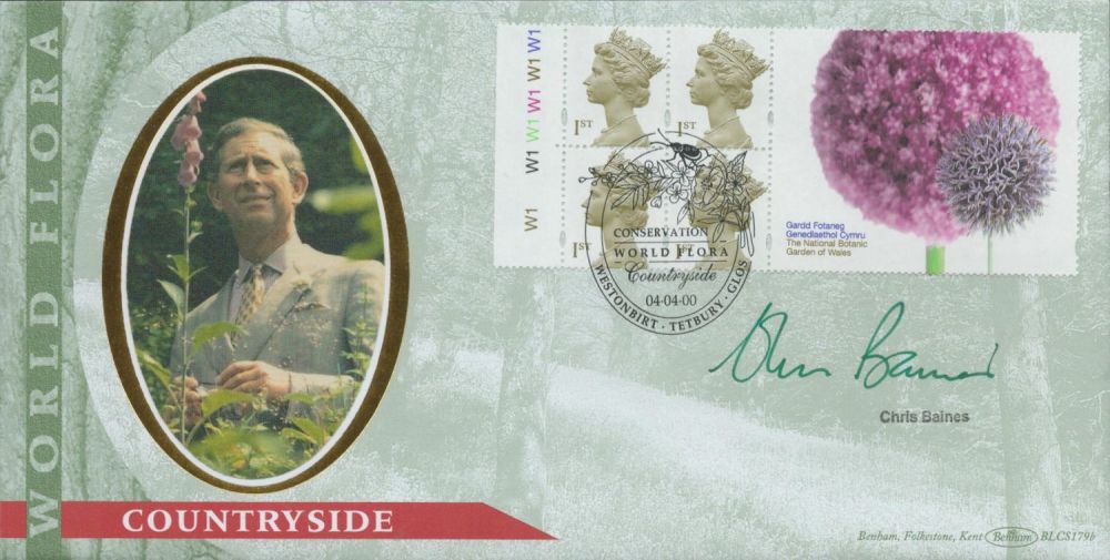 Lot 488: Chris Baines signed Countryside FDC. 4/4/00 Westonbirt postmark....