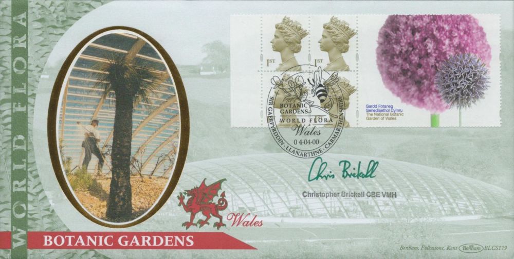 Lot 489: Christopher Brickell CBE signed Botanic Gardens FDC. 4/4/00...