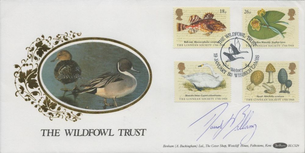 Lot 507: David Bellamy signed Wildfowl Trust FDC. 19/1/88 Wisbech...