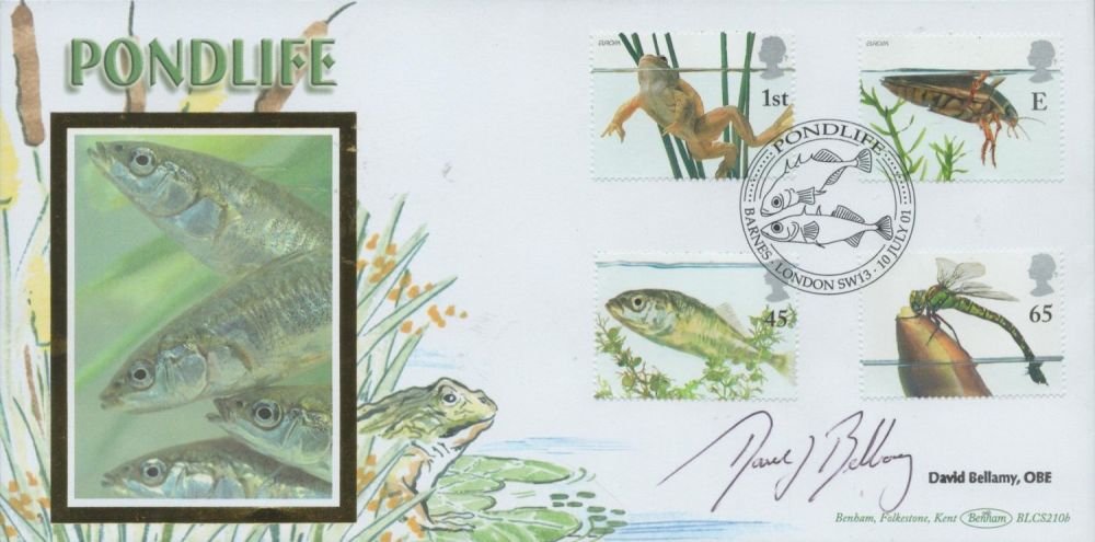 Lot 510: David Bellamy signed Pondlife FDC. 10/7/01 London SW13...