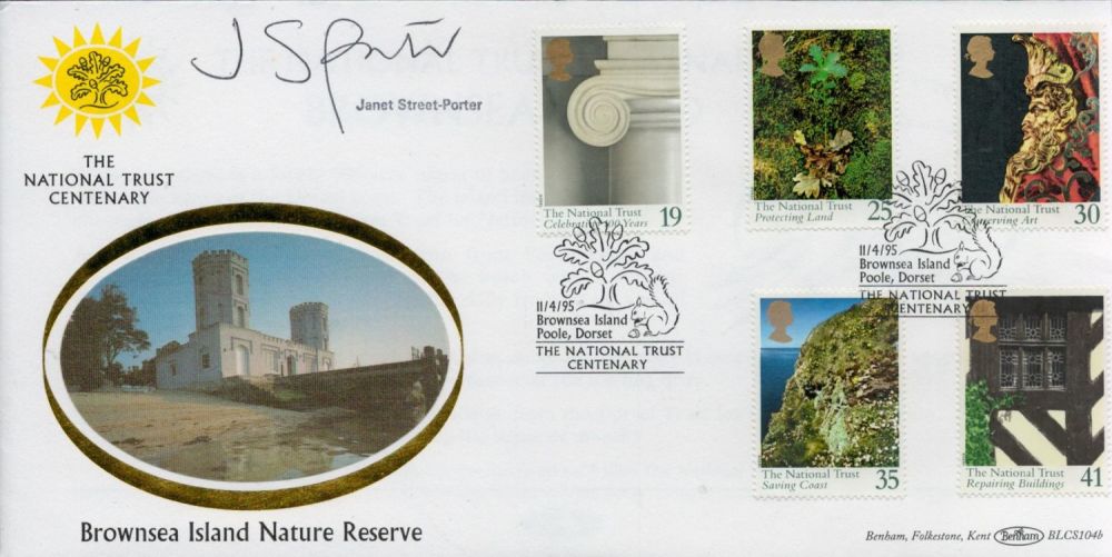 Lot 511: Janet Street Porter signed National Trust Centenary FDC....