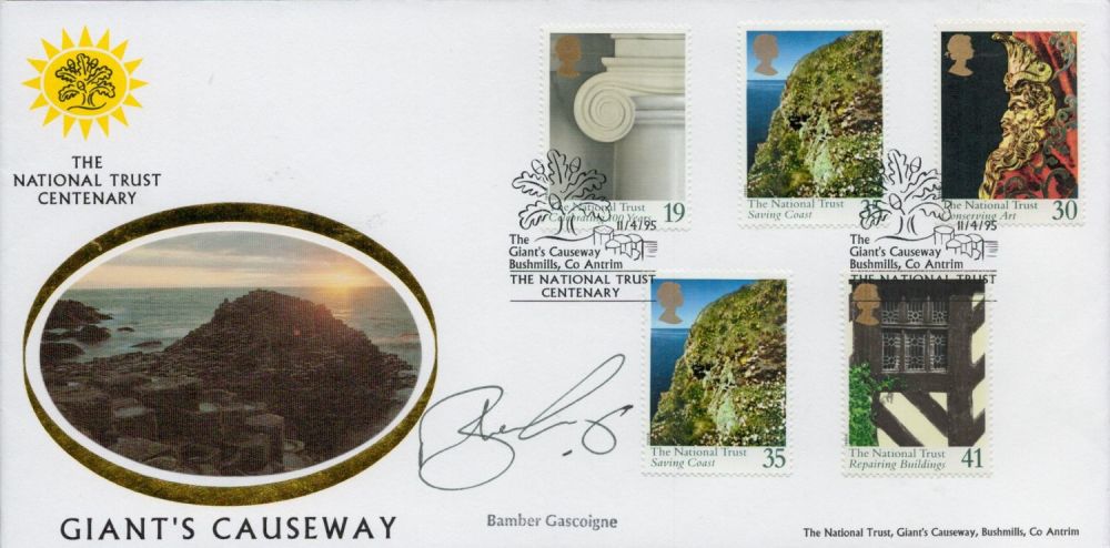 Lot 515: Bamber Gascoigne signed National Trust Centenary FDC. 11/4/95...