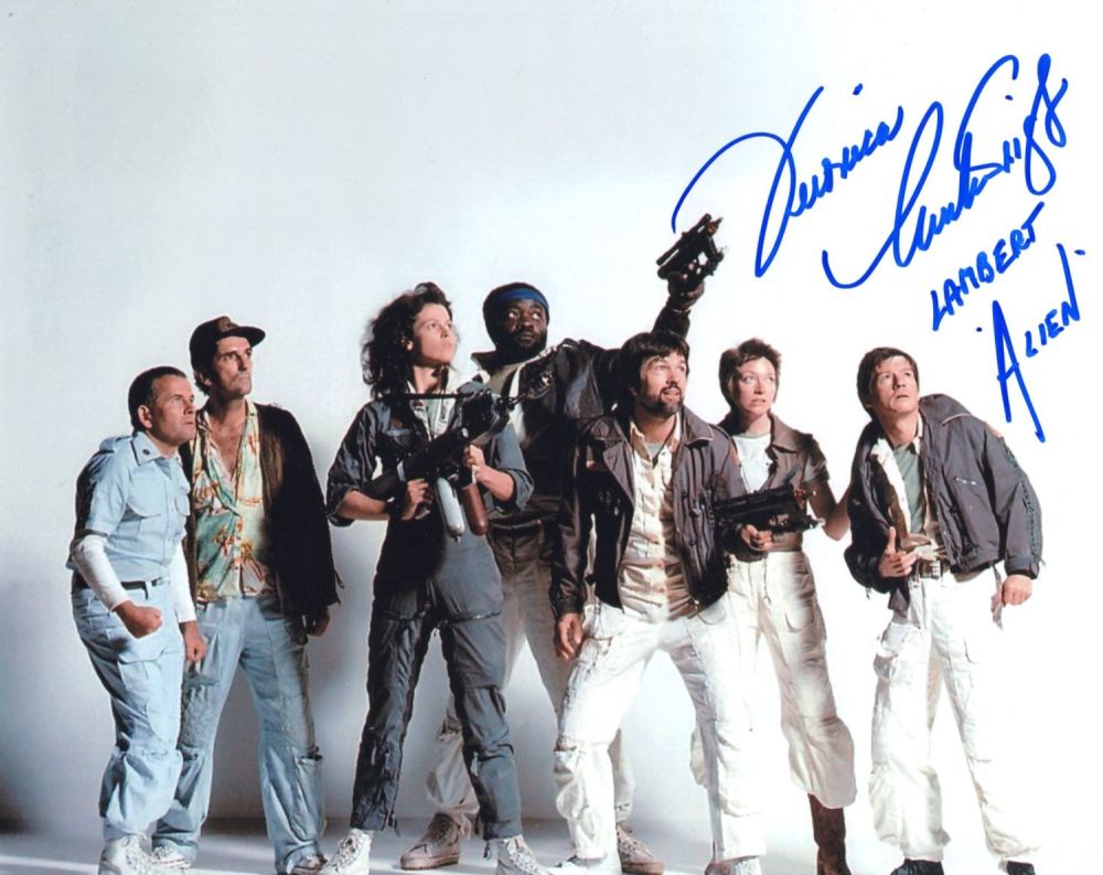 Lot 553: Alien cult sci-fi horror movie photo signed by...