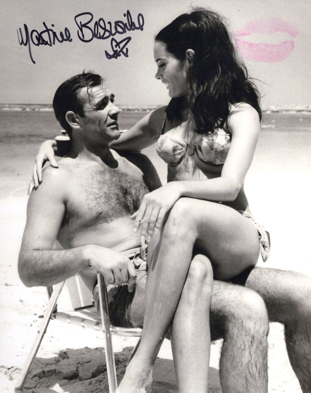 Lot 594: 007 James Bond actress Martine Beswick signed and...