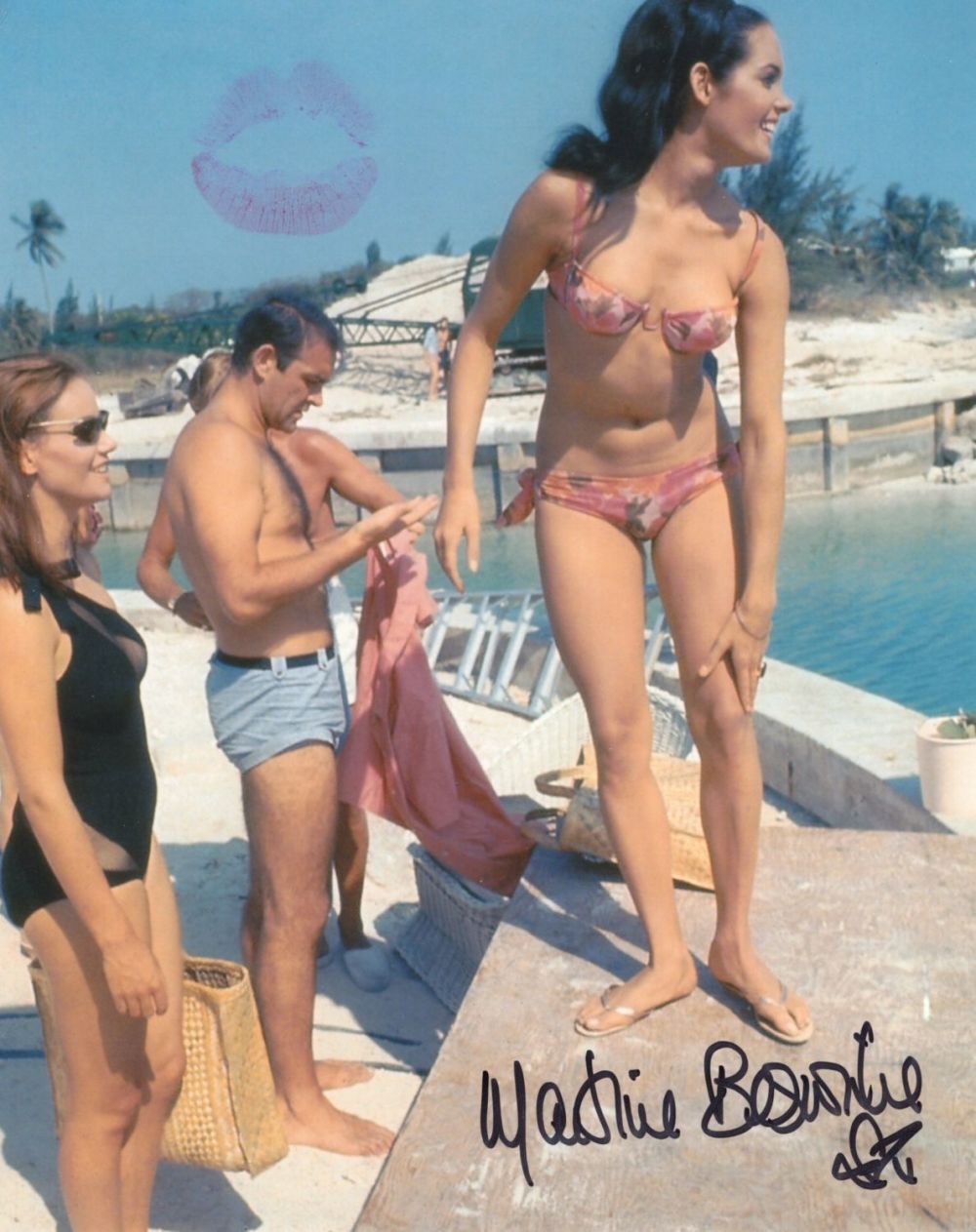 Lot 595: 007 James Bond actress Martine Beswick signed and...
