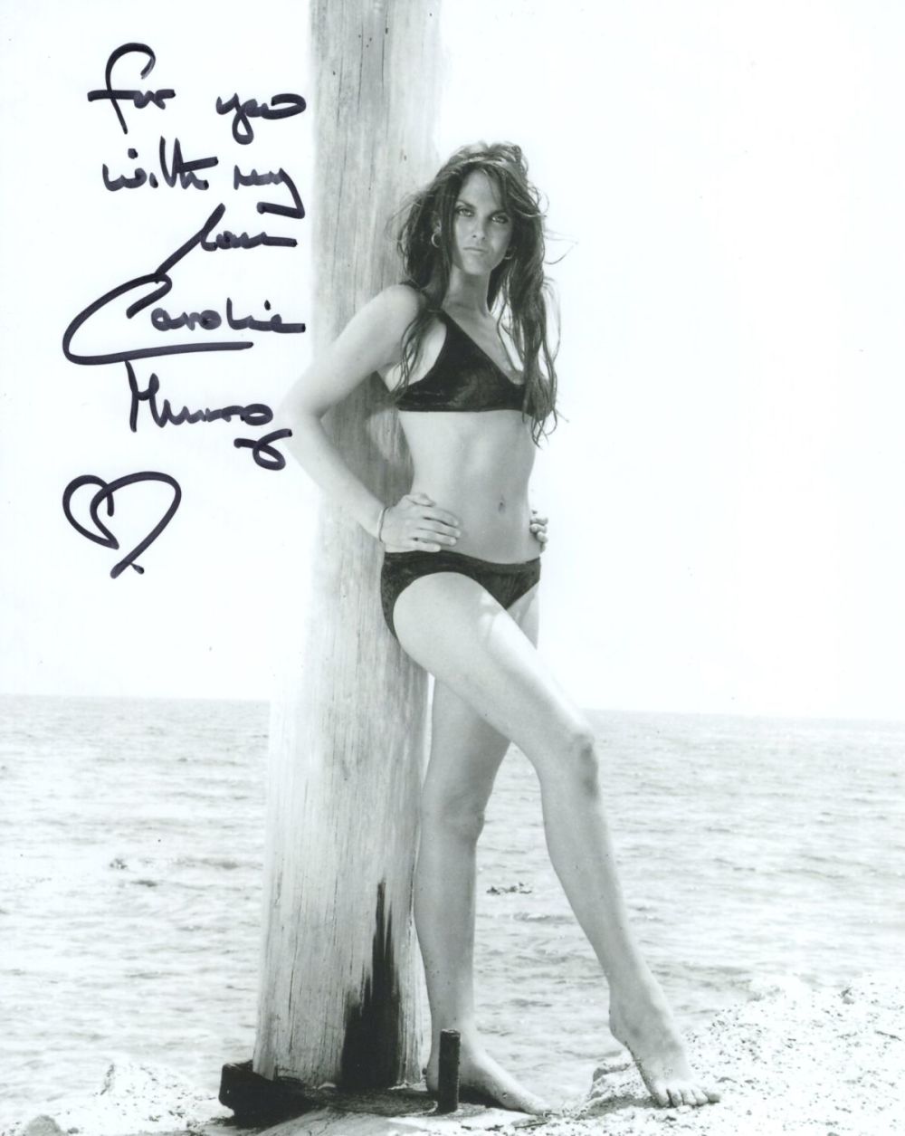 Lot 615: 007 Bond actress Caroline Munro signed sexy bikini...