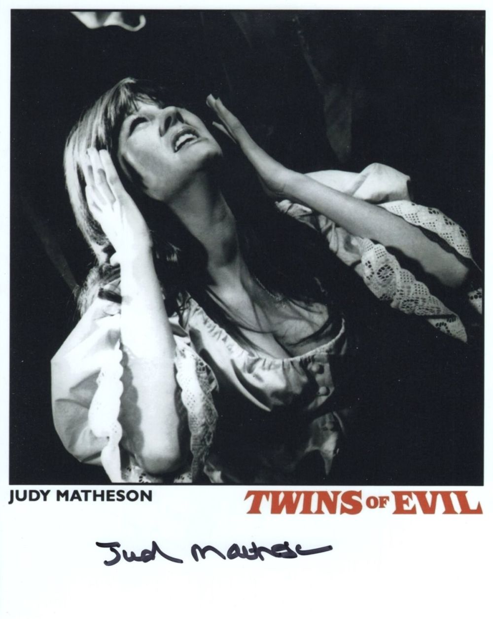 Lot 621: Twins of Evil Hammer horror movie photo signed...