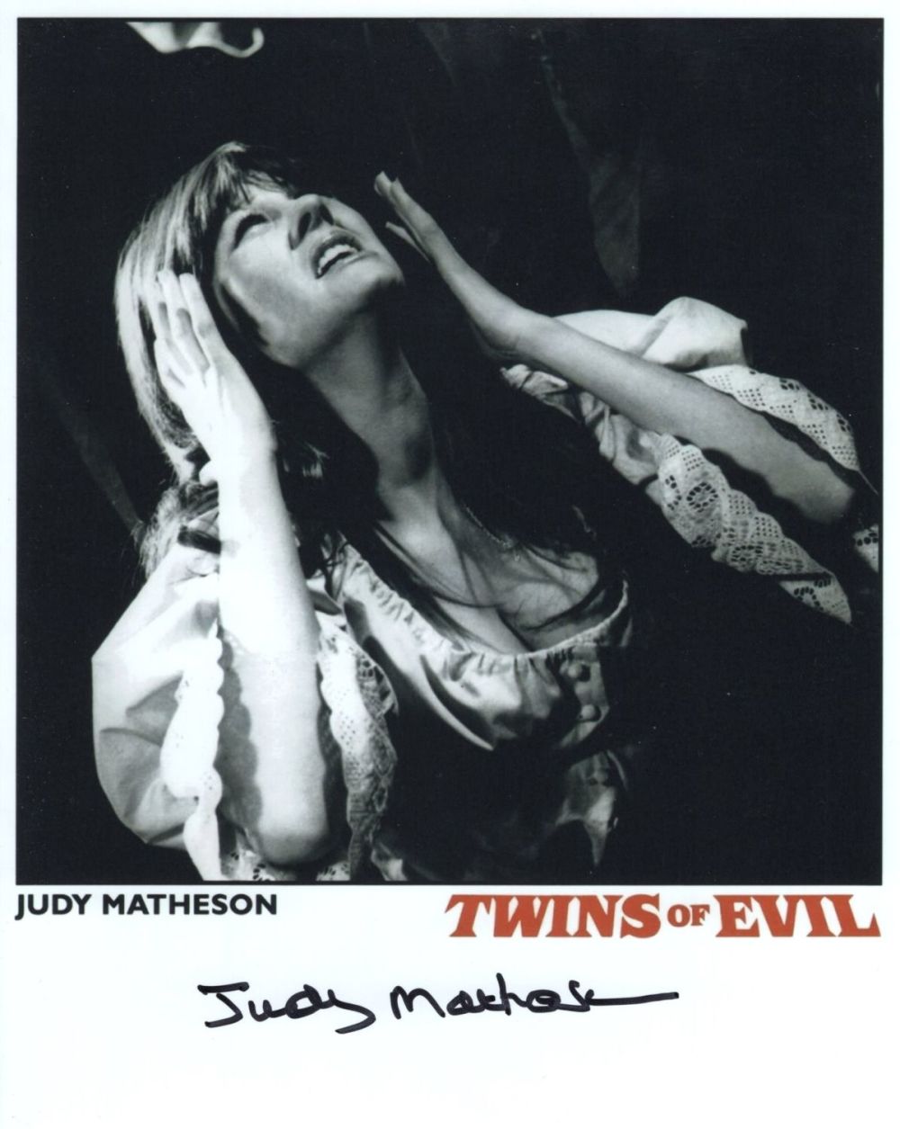 Lot 630: Twins of Evil hammer horror movie photo signed...