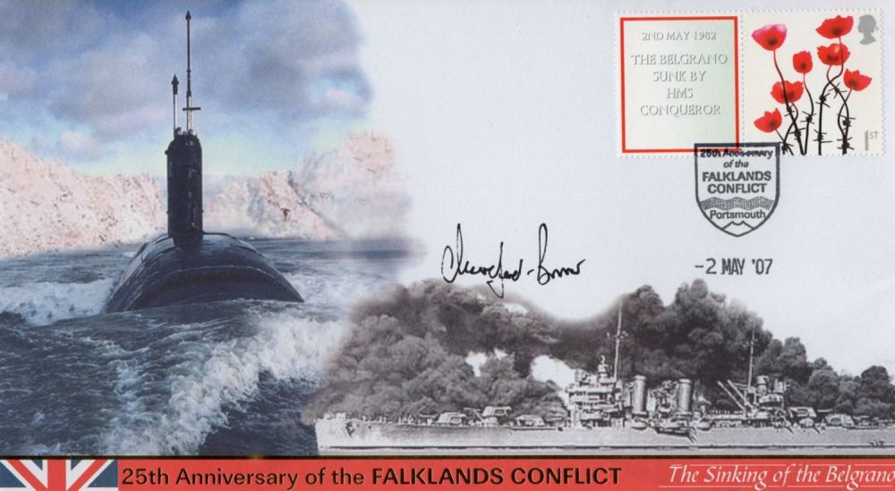 Lot 743: Falklands War Buckingham Covers FDC signed by Commander...