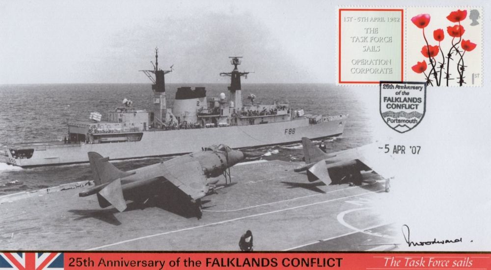 Lot 745: Falklands War 'The Task Force Sails' Buckingham Covers...