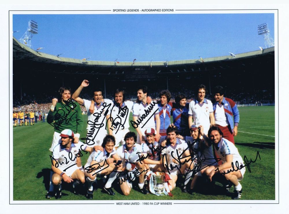 Lot 65: Football Autographed West Ham United 16 X 12...