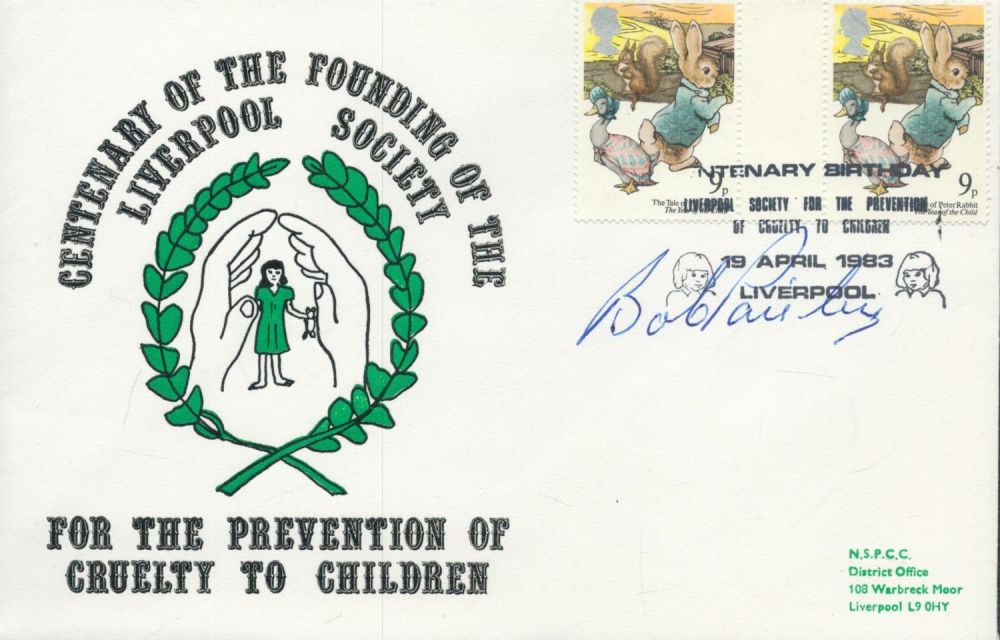 Lot 129: Howard Kendall signed NSPCC FDC PM Centenary Birthday...
