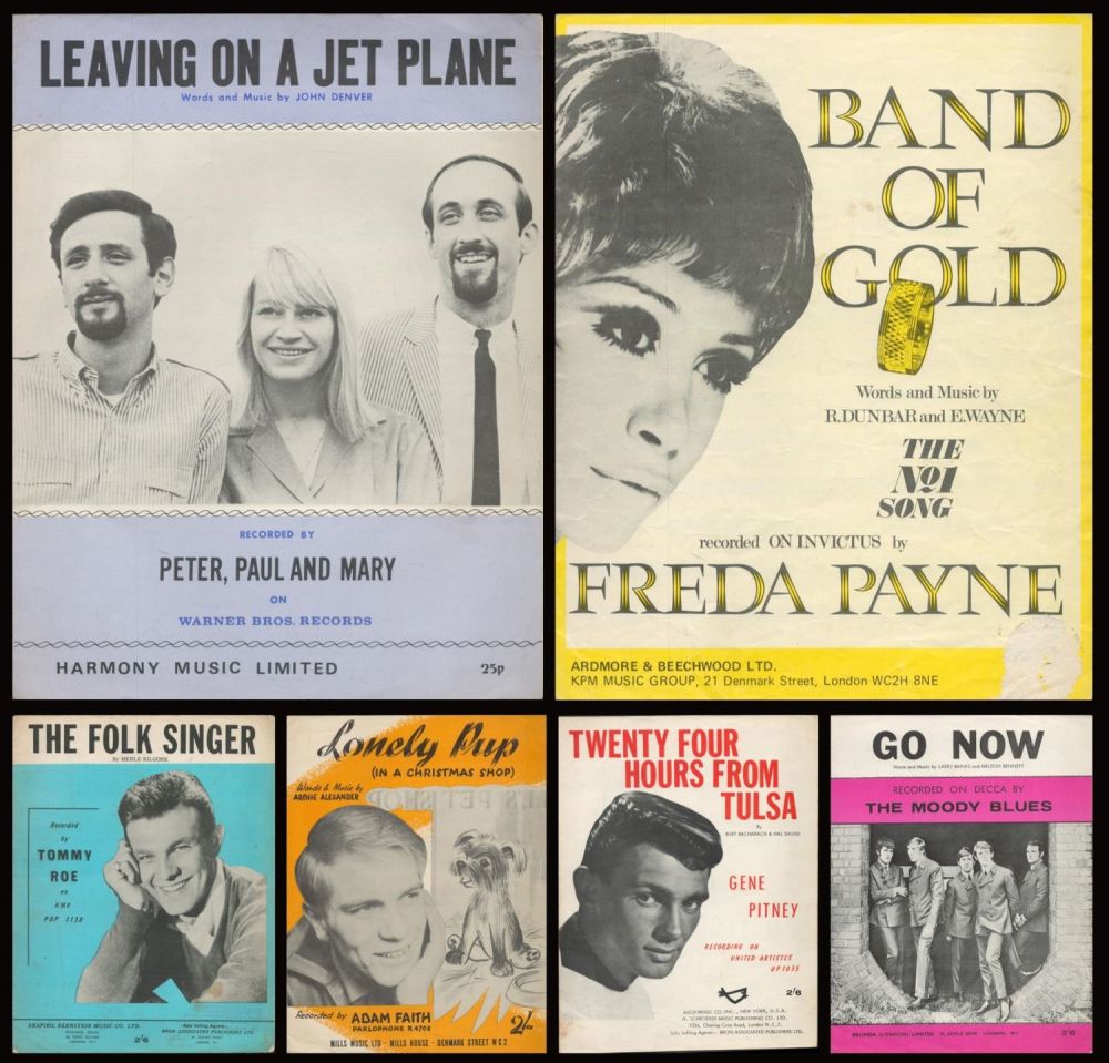 Lot 138: Music collection 6 vintage original score sheets includes...
