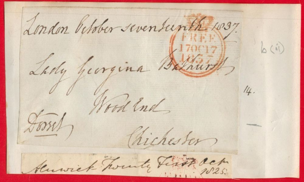Lot 176: Free front dated 1818. John Fane. Earl of...