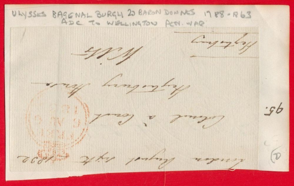 Lot 178: Free front dated 1838 from Lt. General Edward...