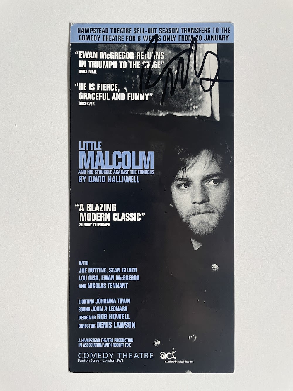 Lot 57: Ewan McGregor Star Wars Film Actor signed theatre...